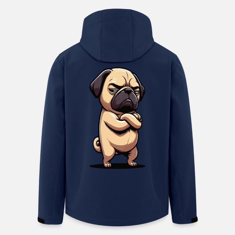 Mops Möpse Mopsbesitzer Mopsliebhaber Mopshalter - Recycelte Männer Softshell-Jacke von Stanley/Stella - Navy