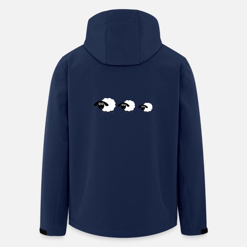 Schafe Schäfchen Lamm - Recycelte Männer Softshell-Jacke von Stanley/Stella - Navy