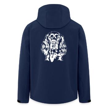 Irish Setter Jagdhund Jagdhunde Hunde Wilsigns - Recycelte Männer Softshell-Jacke von Stanley/Stella - Navy - Hinten - AI Model Male 185 light (185cm)