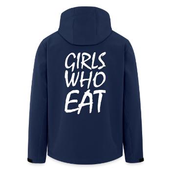 Girls who eat - Men’s Recycled Softshell Jacket by Stanley/Stella - navy - Back - AI Model Male 185 light (185cm)