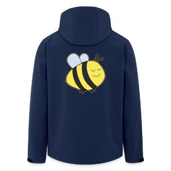 Dicke Hummel - Recycelte Männer Softshell-Jacke von Stanley/Stella - Navy - Hinten - AI Model Male 185 light (185cm)