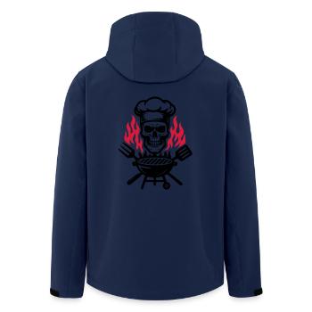 Grill Skull Chef Grillades - Veste softshell homme en polyester recyclé Stanley/Stella - marine - Dos - AI Model Male 185 light (185cm)
