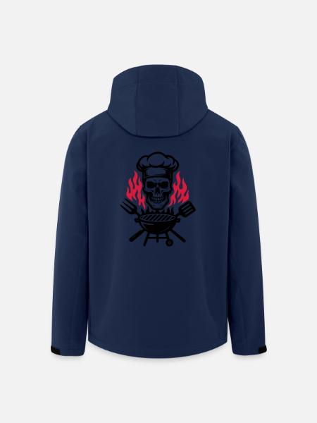 Grill Skull Chef Grilling - Men’s Recycled Softshell Jacket by Stanley/Stella - navy