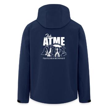 BORDER COLLIE ich atme Spruch Wilsigns Hundespruch - Recycelte Männer Softshell-Jacke von Stanley/Stella - Navy - Hinten - AI Model Male 185 light (185cm)