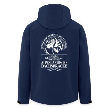 ALPENLÄNDISCHE DACHSBRACKE Schutzengel Wilsigns - Recycelte Männer Softshell-Jacke von Stanley/Stella - Navy - Hinten - AI Model Male 185 light (185cm)