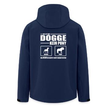 DEUTSCHE DOGGE kein Pony Wilsigns Hundespruch Hund - Recycelte Männer Softshell-Jacke von Stanley/Stella - Navy - Hinten - AI Model Male 185 light (185cm)