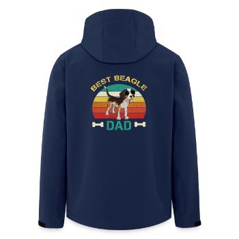 Best Beagle Dad Beaglehalter Geschenk - Recycelte Männer Softshell-Jacke von Stanley/Stella - Navy - Hinten - AI Model Male 185 light (185cm)