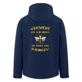 Hobbyimker Lustiger Spruch Bienen Imker Geschenk - Recycelte Männer Softshell-Jacke von Stanley/Stella - Navy - Hinten - AI Model Male 185 light (185cm)