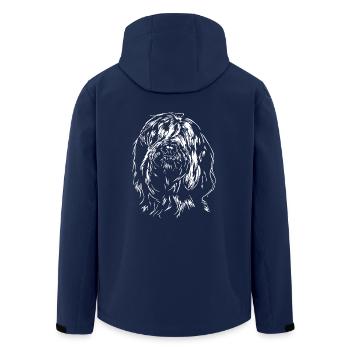 BRIARD Berger de Brie Dog portrait Dogs Wilsigns - Men’s Recycled Softshell Jacket by Stanley/Stella - navy - Back - AI Model Male 185 light (185cm)