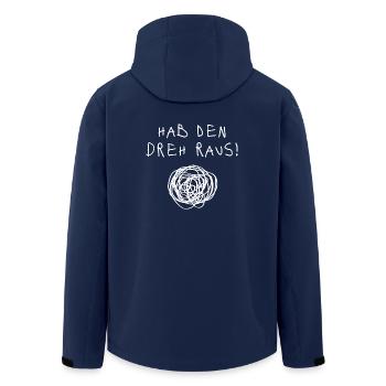 Hab den Dreh raus Büro Lustige Sprüche - Recycelte Männer Softshell-Jacke von Stanley/Stella - Navy - Hinten - AI Model Male 185 light (185cm)