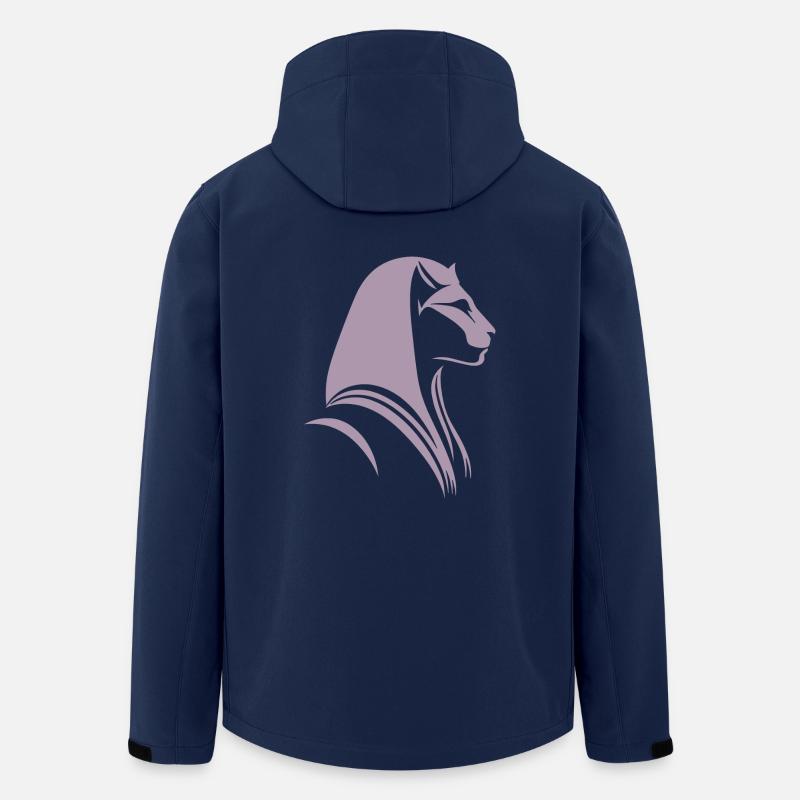 Cat Egypt Pharaoh Silhouette - Men’s Recycled Softshell Jacket by Stanley/Stella - navy