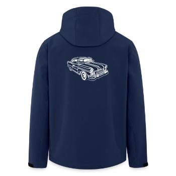 Chevy Cadilac / Muscle Car 02_weiß - Recycelte Männer Softshell-Jacke von Stanley/Stella - Navy - Hinten - AI Model Male 185 light (185cm)