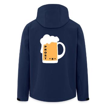 Prost Bier Alkohol Krug - Recycelte Männer Softshell-Jacke von Stanley/Stella - Navy - Hinten - AI Model Male 185 light (185cm)