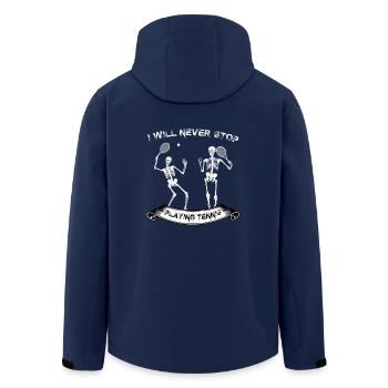 Tennis - Recycelte Männer Softshell-Jacke von Stanley/Stella - Navy - Hinten - AI Model Male 185 light (185cm)
