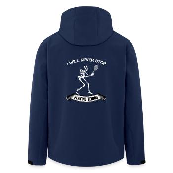 Tennisspieler - Recycelte Männer Softshell-Jacke von Stanley/Stella - Navy - Hinten - AI Model Male 185 light (185cm)