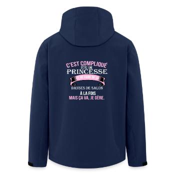 Danses de salon - Veste softshell homme en polyester recyclé Stanley/Stella - marine - Dos - AI Model Male 185 light (185cm)