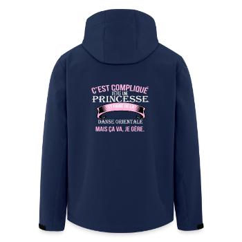 Danse orientale - Veste softshell homme en polyester recyclé Stanley/Stella - marine - Dos - AI Model Male 185 light (185cm)