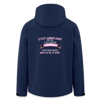 Psychologue - Veste softshell homme en polyester recyclé Stanley/Stella - marine - Dos - AI Model Male 185 light (185cm)