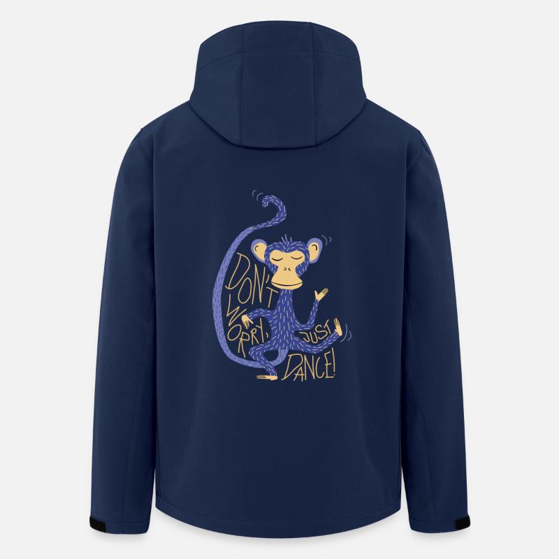 Illustration "Don't worry, just dance!" - Recycelte Männer Softshell-Jacke von Stanley/Stella - Navy