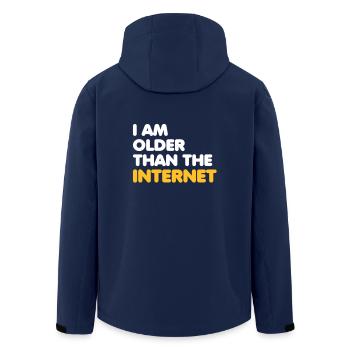 I am older than the internet - Recycelte Männer Softshell-Jacke von Stanley/Stella - Navy - Hinten - AI Model Male 185 light (185cm)