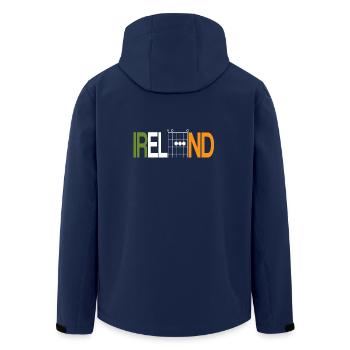 Irland mit Gitarrenakkorden - Recycelte Männer Softshell-Jacke von Stanley/Stella - Navy - Hinten - AI Model Male 185 light (185cm)