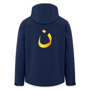 nazarener - Recycelte Männer Softshell-Jacke von Stanley/Stella - Navy - Hinten - AI Model Male 185 light (185cm)