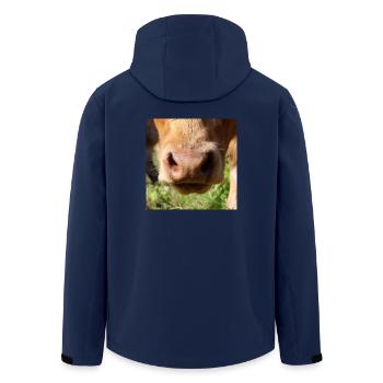 Vache vache vache vache nez Cow Vache - Veste softshell homme en polyester recyclé Stanley/Stella - marine - Dos - AI Model Male 185 light (185cm)