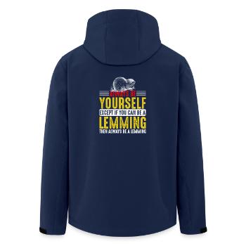 Always Be A Lemming - Men’s Recycled Softshell Jacket by Stanley/Stella - navy - Back - AI Model Male 185 light (185cm)