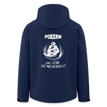 Pokern Chips Geschenk T Shirt - Recycelte Männer Softshell-Jacke von Stanley/Stella - Navy - Hinten - AI Model Male 185 light (185cm)