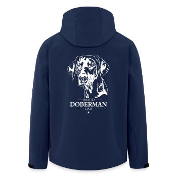 Doberman Dad Hunde Hund Dobermann Wilsigns - Recycelte Männer Softshell-Jacke von Stanley/Stella - Navy - Hinten - AI Model Male 185 light (185cm)