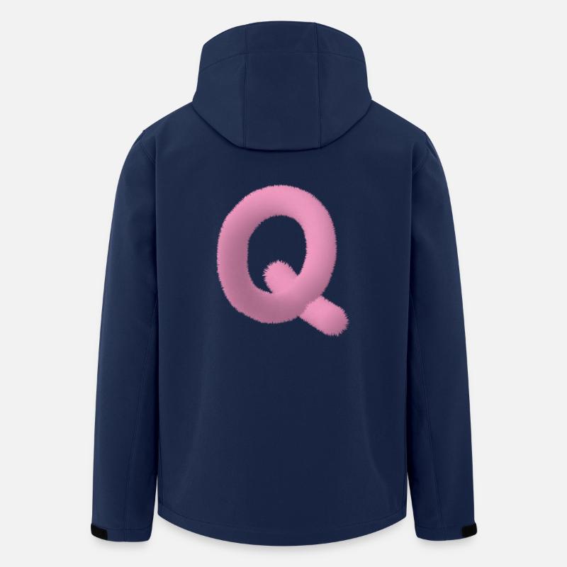 Flauschiger Buchstabe Q - Recycelte Männer Softshell-Jacke von Stanley/Stella - Navy