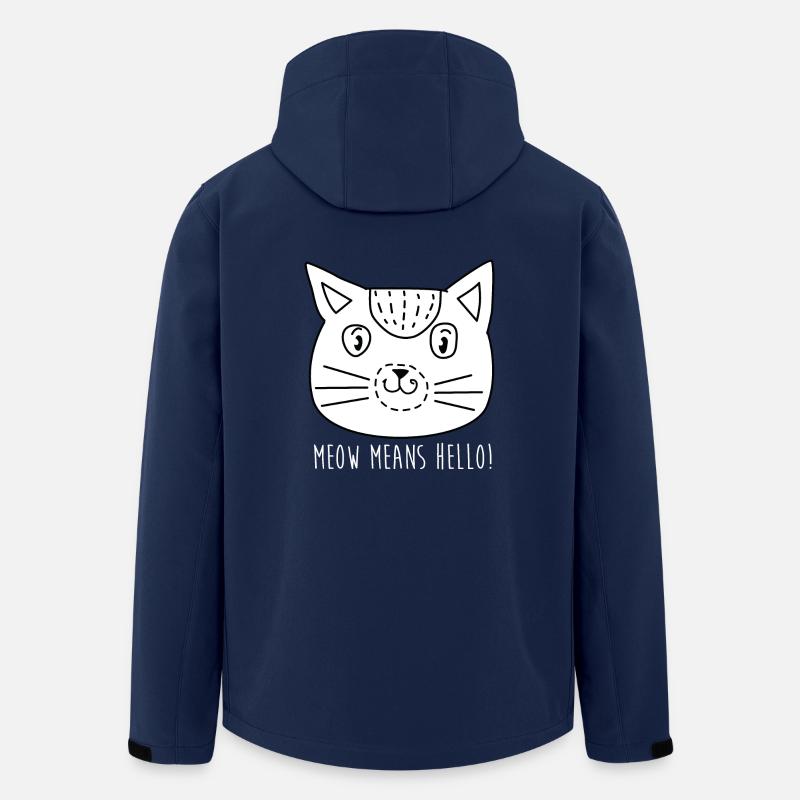 Comic Katze Gesicht mit Spruch - Recycelte Männer Softshell-Jacke von Stanley/Stella - Navy