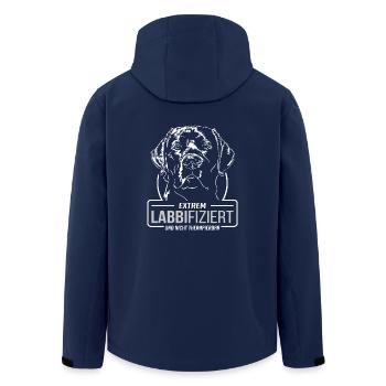 LABBIFIZIERT Labrador Retriever Labbi Wilsigns - Recycelte Männer Softshell-Jacke von Stanley/Stella - Navy - Hinten - AI Model Male 185 light (185cm)
