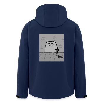 Chat endormi - Veste softshell homme en polyester recyclé Stanley/Stella - marine - Dos - AI Model Male 185 light (185cm)