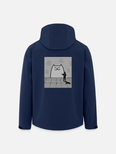 Schläfrige Katze - Recycelte Männer Softshell-Jacke von Stanley/Stella - Navy