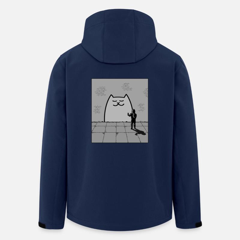 Chat endormi - Veste softshell homme en polyester recyclé Stanley/Stella - marine