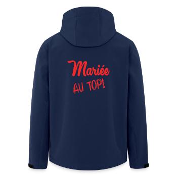 EVJF. MARIEE. TEAM MARIEE. FUTURE MARIEE - Veste softshell homme en polyester recyclé Stanley/Stella - marine - Dos - AI Model Male 185 light (185cm)