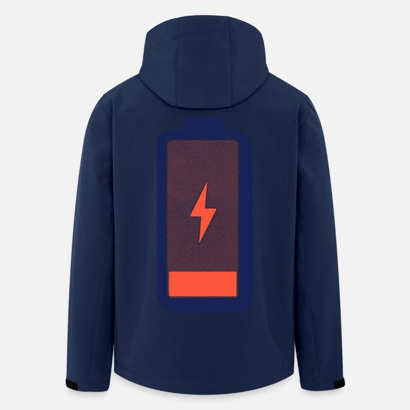 Battery Empty – Charge Me! - Men’s Recycled Softshell Jacket by Stanley/Stella - navy