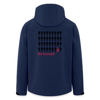 Be Yourself - Recycelte Männer Softshell-Jacke von Stanley/Stella - Navy - Hinten - AI Model Male 185 light (185cm)