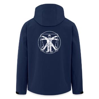 Hockey Hockeyspieler Eishockey Geschenk - Recycelte Männer Softshell-Jacke von Stanley/Stella - Navy - Hinten - AI Model Male 185 light (185cm)