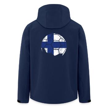 Finland Soccer Ball Fußball - Recycelte Männer Softshell-Jacke von Stanley/Stella - Navy - Hinten - AI Model Male 185 light (185cm)