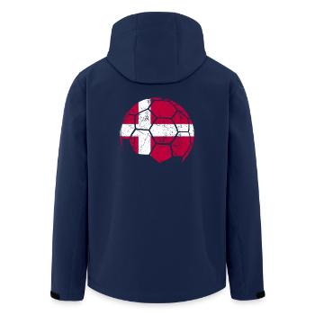 Denmark Soccer Ball Fußball - Recycelte Männer Softshell-Jacke von Stanley/Stella - Navy - Hinten - AI Model Male 185 light (185cm)