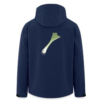 Leek onion with root - Men’s Recycled Softshell Jacket by Stanley/Stella - navy - Back - AI Model Male 185 light (185cm)