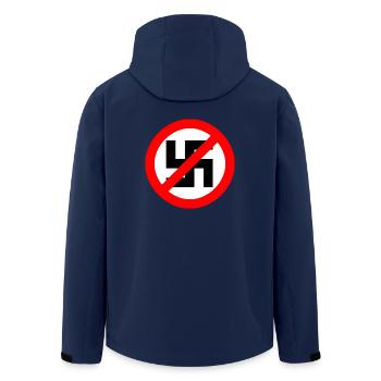 gegen Nazis - Recycelte Männer Softshell-Jacke von Stanley/Stella - Navy - Hinten - AI Model Male 185 light (185cm)