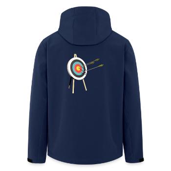 archery arrow bow crossbow target sports24 - Men’s Recycled Softshell Jacket by Stanley/Stella - navy - Back - AI Model Male 185 light (185cm)