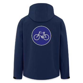 montagne vélo vélo VTT cycliste vélo - Veste softshell homme en polyester recyclé Stanley/Stella - marine - Dos - AI Model Male 185 light (185cm)