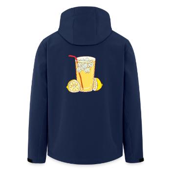 lemon lime lemon citrus veggie vegetable fruits - Men’s Recycled Softshell Jacket by Stanley/Stella - navy - Back - AI Model Male 185 light (185cm)