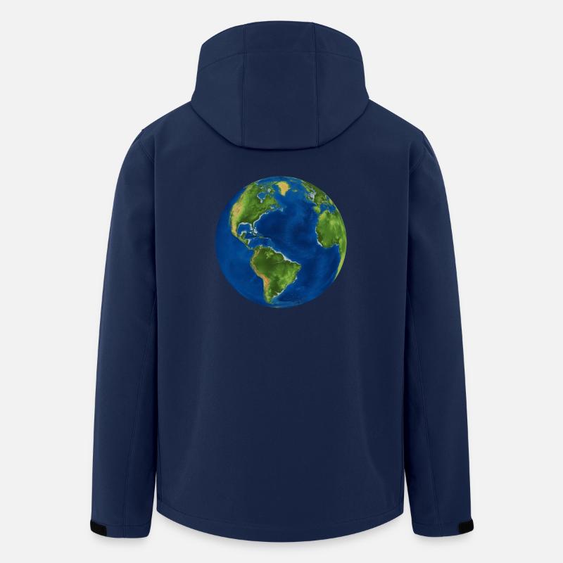 globe - Men’s Recycled Softshell Jacket by Stanley/Stella - navy