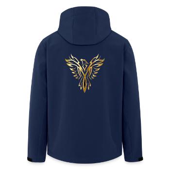 Phoenix - Men’s Recycled Softshell Jacket by Stanley/Stella - navy - Back - AI Model Male 185 light (185cm)