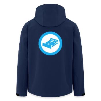 bett bed schlafen schlafzimmer sleeping room63 - Recycelte Männer Softshell-Jacke von Stanley/Stella - Navy - Hinten - AI Model Male 185 light (185cm)